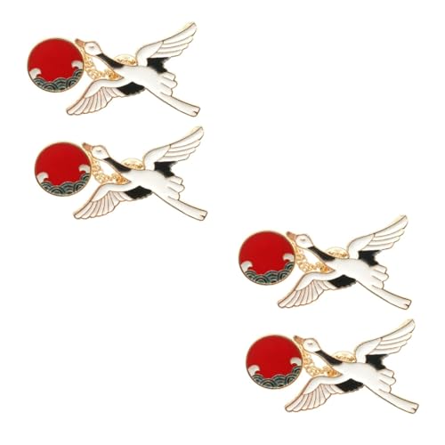 BESPORTBLE 2 Sätze Kran Broschen Ethnischer Anstecker Für Kleidung Schals Hüte Retro Kleidung Abzeichen Für Themenpartys Besondere Anlässe 2 Stücke * 2 von BESPORTBLE