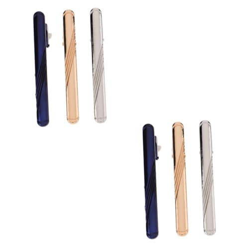 BESPORTBLE 2 Sätze Krawattenklammer-set Herren-krawatten-accessoires Hochzeit Regulär Krawattenklammern Krawattenverschluss Clips Trauzeugen Geschäft Herrenkrawenclip Kupfer 3 Stück * 2 von BESPORTBLE