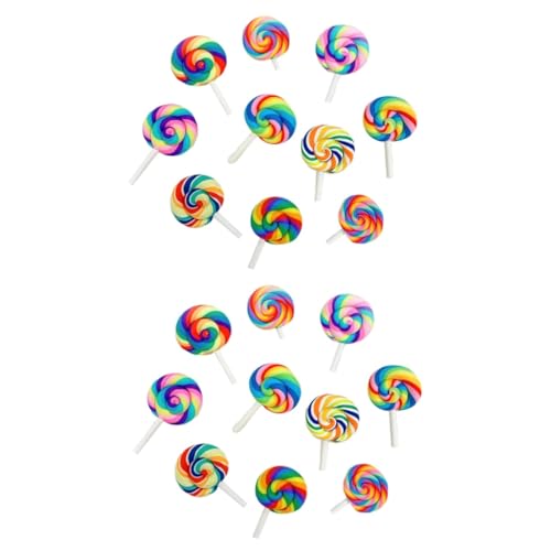 BESPORTBLE 2 Sätze Lollipop Broschen Lustige Dekorative Anstecker Für Kleidung Taschen Accessoires Mit Zufälligen Mustern 10 Stück * 2 von BESPORTBLE