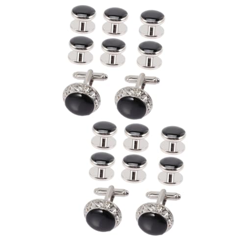 BESPORTBLE 2 Sätze Manschettenknöpfe Für Herren Teiliges Mit Zirkonia Eleganter Anzug Accessoire Für Hochzeiten Business Besondere Anlässe Stilvolles Design Für Mann 8 Stücke * 2 von BESPORTBLE