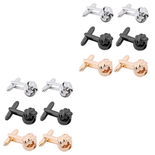 BESPORTBLE 2 Sätze Manschettenknöpfe Hemdärmel Manschettenknöpfe Kleidung Schmuck Smoking Ohrstecker Kleidung Accessoire Anzugknöpfe Smokingknöpfe Manschettenknöpfe Herren Anzug 3 Paare * 2 von BESPORTBLE