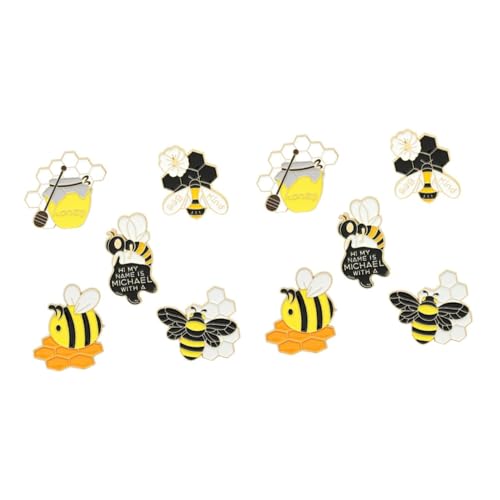 BESPORTBLE 2 Sätze Niedliche Bienenbroschen Kreative Cartoon Anstecknadeln Für Shirts Jacken Casual Kleidung Accessoires 5 Stück * 2 von BESPORTBLE