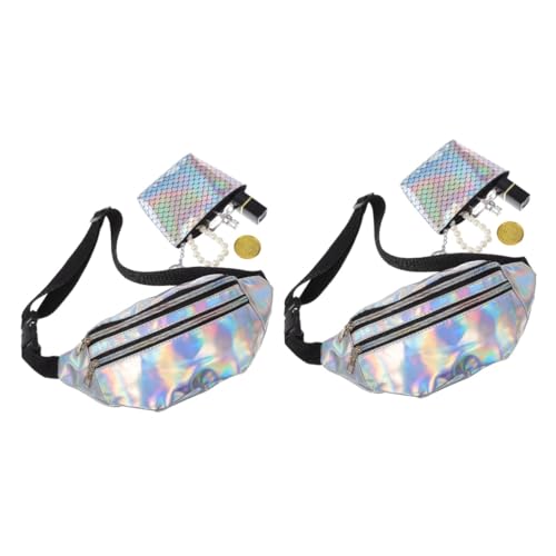 BESPORTBLE 2 Sätze Reise Hüfttasche Damen mit Verstellbarem Gürtel Schimmerndem Design Münztasche für Festivals Jogging Radfahren Urlaub BESPORTBLE 2 Sätze Reise Hüfttasche Damen mit Verstellbarem Gürtel Schimmerndem Design Münztasche für Festivals Jogging Radfahren Urlaub von BESPORTBLE