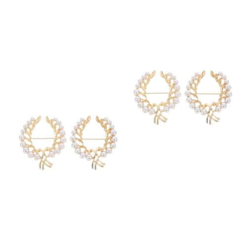 BESPORTBLE 2 Sätze Retro Broschen Mit Perlen Kleidung Accessoires Für Damen Vintage Anstecknadeln Für Anzüge Pullover Kleider Taschen Langlebige Stilvolle Dekoration 2 Stück * 2 von BESPORTBLE