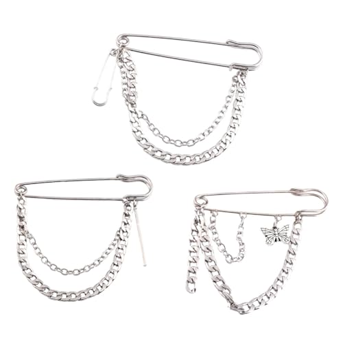 BESPORTBLE 2 Sätze Retro Ketten Anstecknadel Kreative Hip Hop Brosche Corsage Für Männer Frauen Stilvolle Bekleidungsdekoration Für Verschiedene Outfits 3 Stücke * 2 BESPORTBLE 2 Sätze Retro Ketten Anstecknadel Kreative Hip Hop Brosche Corsage Für Männer Frauen Stilvolle Bekleidungsdekoration Für Verschiedene Outfits 3 Stücke * 2 von BESPORTBLE