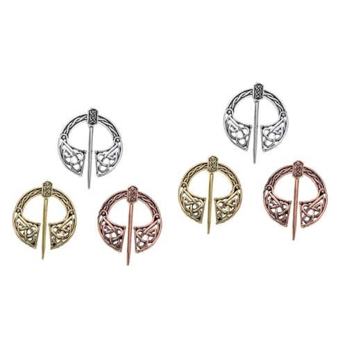 BESPORTBLE 2 Sätze Retro Viking Broschen Anstecknadeln Langlebige Dekorative Accessoires Für Kleidung Schals Pullover Einzigartiger 3 Stücke * 2 von BESPORTBLE