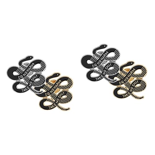 BESPORTBLE 2 Sätze Snake Broschen Lustige Kreative Metallbroschen Für Jeans Kleidung Taschen Silber Leicht Langlebig Zur Persönlichen Ausdrucksweise 2 Stück * 2 von BESPORTBLE