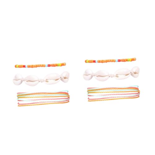 BESPORTBLE 2 Sätze Teiliges Boho Fußkettchen Für Damen Verstellbare Knöchel Schmuckstücke Für Strandpartys Robustes Design Perfektes Für Besondere Anlässe 3 Stück * 2 von BESPORTBLE