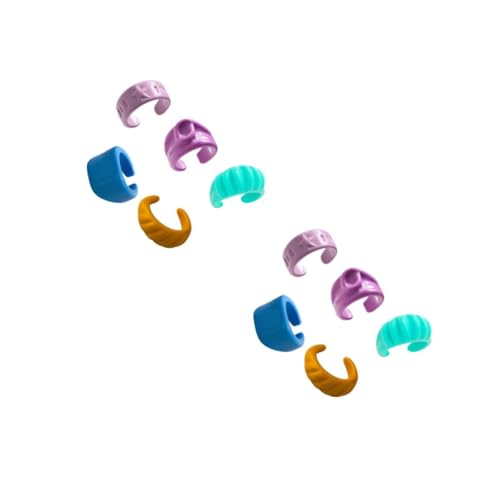 BESPORTBLE 2 Sätze Teiliges Bunter Indexfinger Ringe Hochwertigem Harz Kreatives Modisches Design Vielseitig Kombinierbar Für Verschiedene Outfits Partys Besondere Anlässe 5 Stücke * 2 von BESPORTBLE