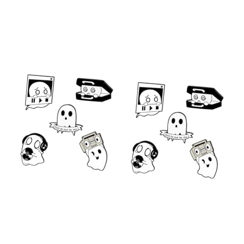 BESPORTBLE 2 Sätze Teiliges Cartoon Broschen Kreative Themenbroschen Legierung Dekorative Anstecker Für Kleidung Für Halloween Feiern Leicht Langlebig 5 Stücke * 2 von BESPORTBLE