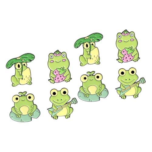 BESPORTBLE 2 Sätze Teiliges Frosch Brosche Emaille Pin Cartoon Tier Schmuck Für Damen Niedliche Anstecknadeln Für Kleidung Rucksäcke Hüte Tägliche Anlässe Accessoire Für Stilvolle 4 Stück * 2 von BESPORTBLE
