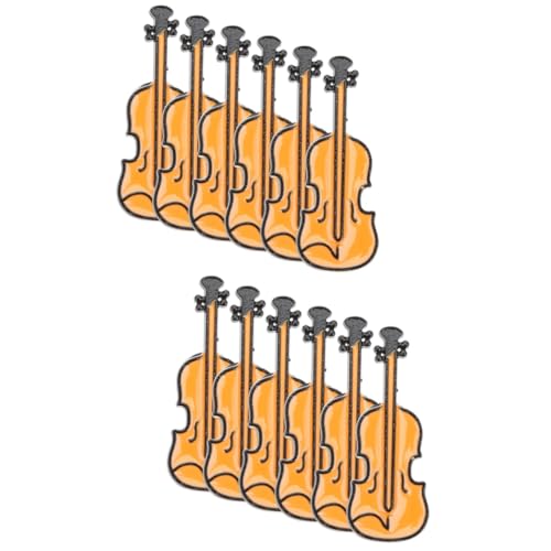 BESPORTBLE 2 Sätze Teiliges Gitarrenbroschen Für Kleidung Metall Anstecknadeln Kreative Violinen Designs Einzigartige Accessoires Für Taschen Schals Hüte Dekoration 6 Stück * 2 von BESPORTBLE