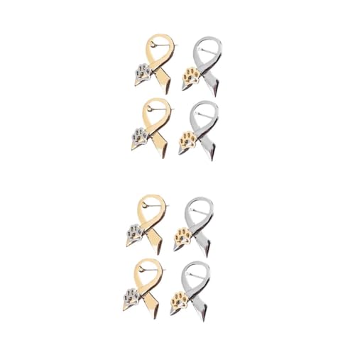 BESPORTBLE 2 Sätze Teiliges Hundepfoten Brosche Legierung Cartoon Anstecker Für Kleidung Accessoires Für Damen Herren Für Pullover Jacken Schals 4 Stück * 2 von BESPORTBLE