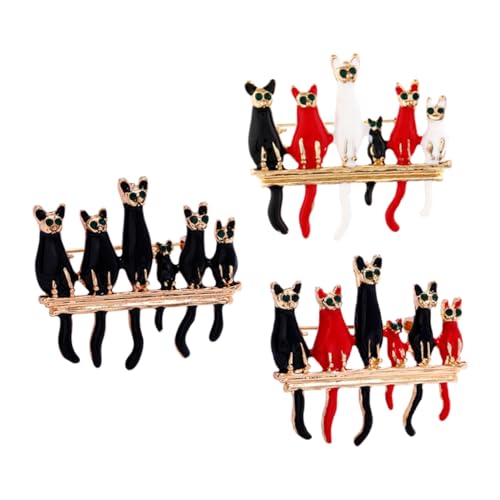 BESPORTBLE 2 Sätze Teiliges Katzenbroschen Mit Funkelnden Strasssteinen Stilvolle Corsage Dekoration Für Einzigartige Outfits 3 Stück * 2 BESPORTBLE 2 Sätze Teiliges Katzenbroschen Mit Funkelnden Strasssteinen Stilvolle Corsage Dekoration Für Einzigartige Outfits 3 Stück * 2 von BESPORTBLE
