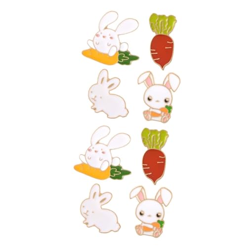 BESPORTBLE 2 Sätze Teiliges Niedliche Karottenkaninchen Brosche Kreative Öl Karotten Brustnadel Für Damen Stilvolle Bekleidungsdekoration 4 Stücke * 2 von BESPORTBLE