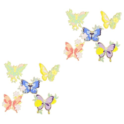 BESPORTBLE 2 Sätze Teiliges Niedliche Schmetterlingsbroschen Anstecker Für Kleidung Taschen Schals Für Frauen Geburtstage Besondere Anlässe 5 Stück * 2 von BESPORTBLE