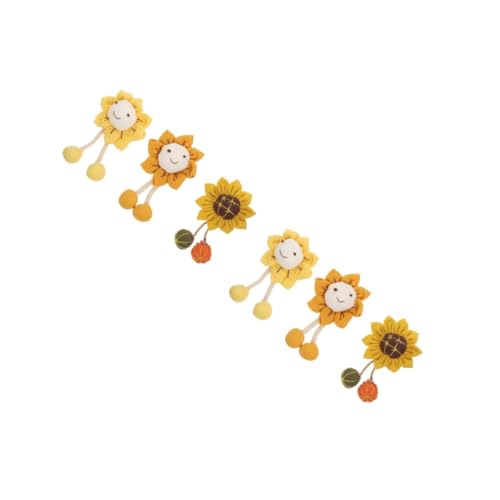 BESPORTBLE 2 Sätze Teiliges Niedliche Sonnenblumen Broschen Für Frauen Stoffmaterial Anhänger Zur Dekoration Von Taschen Für Hochzeiten Besondere Anlässe 3 Stück * 2 von BESPORTBLE