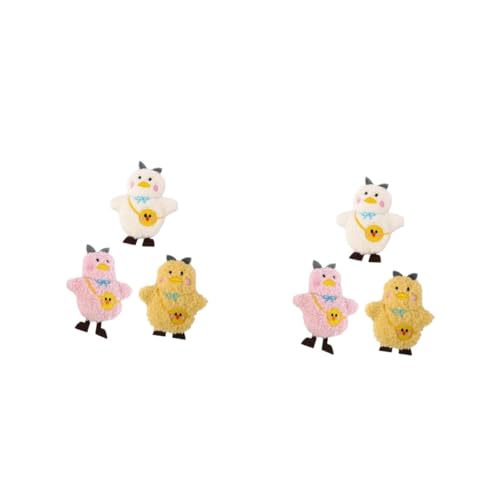 BESPORTBLE 2 Sätze Teiliges Plüsch Cartoon Hühner Brustnadel Lustige Kleidung Zubehör Für Taschen Mode Freunde Zufällige Farben Hochwertige Verarbeitung 3 Stück * 2 von BESPORTBLE