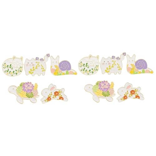 BESPORTBLE 2 Sätze Teiliges Tierbroschen Legierung Niedliche Cartoon Anstecker Für Kleidung Taschen Langlebige Broschen Mit Einzigartigem Design Accessoires Für Freunde Familie 5 Stück * 2 von BESPORTBLE