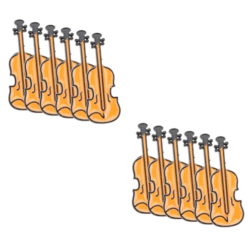 BESPORTBLE 2 Sätze Teiliges Violin Broschen Für Damen Herren Anstecknadeln Metall Kreative Instrument Dekoration Für Kleidung Taschen Hüte Perfektes Für Verschiedene Anlässe 6 Stück * 2 von BESPORTBLE