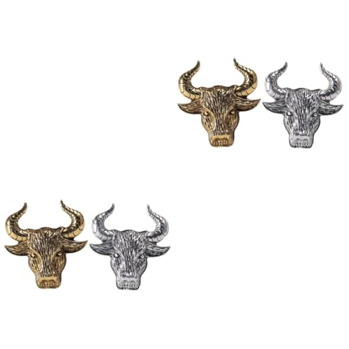 BESPORTBLE 2 Sätze Vintage Rinderbroschen Legierung Eleganter Anstecker Für Damen Für Kleidung Schals Pullover Langlebig Farbvarianten 2 Stück * 2 von BESPORTBLE