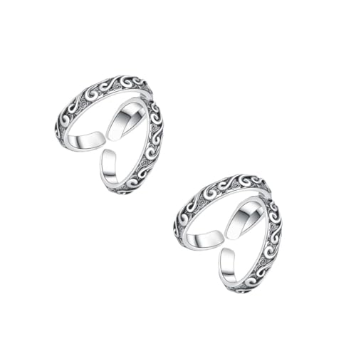BESPORTBLE 2 Sätze Vintage Ringe Kreative Stilvolle Liebesringe Teiliges Für Retro Schmuck Für Besondere Anlässe Romantisches Für Freundinnen Freunde 2 Stücke * 2 von BESPORTBLE
