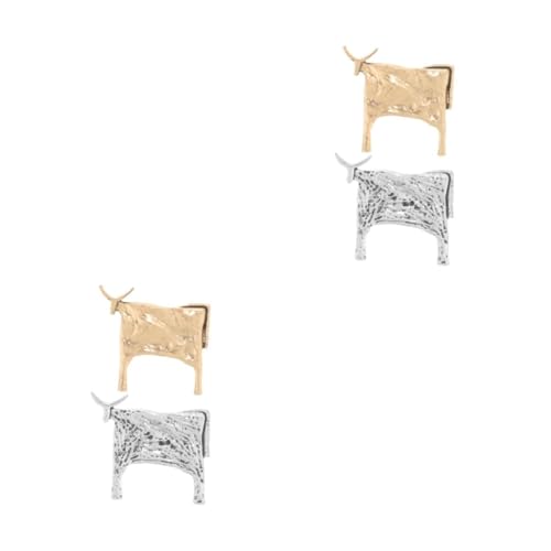 BESPORTBLE 2 Sätze Vivid Cattle Shaped Brustnadel Brosche Für Kleidung Taschen Accessoires Anstecknadel Für Männer Frauen Langlebig 2 Stück * 2 von BESPORTBLE