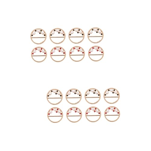 BESPORTBLE 2 Sätze Zinklegierung T Shirt Clips Mit Perlen Verzierung Dekorative Schnallen Für Kleidung Schals Hüte Vielseitig Einsetzbar Für Damen 8 Stücke * 2 von BESPORTBLE