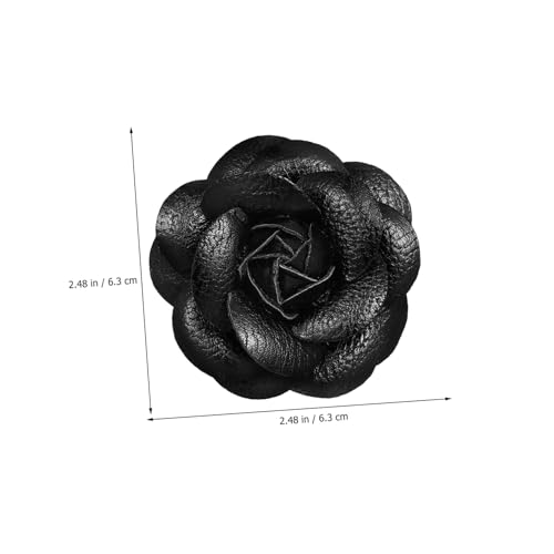 BESPORTBLE 2 Schuhclips Damen Blumen Design Schwarze Satin Blüten Schuhschmuck für High Heels Sandalen Stiefel Abnehmbare Dekoration mit Duckbill Clips und Anstecknadeln von BESPORTBLE