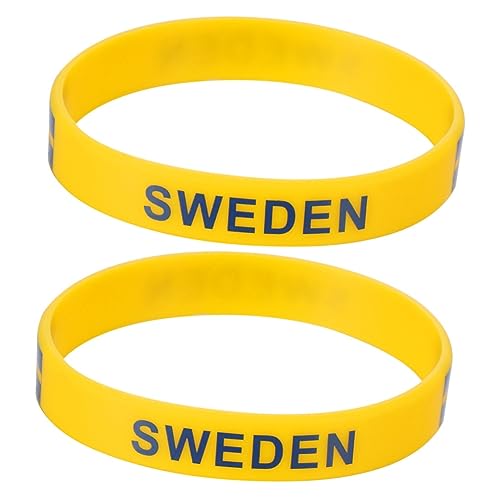 BESPORTBLE 2 Sets Herren-armband Mit Länderflagge Weiches Bequemes Silikonband Mit Schweden-flagge Für Den Sport 6 Stück X 2 von BESPORTBLE