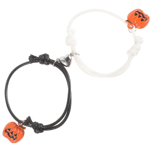 BESPORTBLE 2 Stck Halloween Armband mit Kürbis Anhänger Leichtes Dekoratives Charm Armband für Mädchen Robustes Langlebiges Schmuckstück für Festliche Verkleidung und Besondere Anlässe von BESPORTBLE