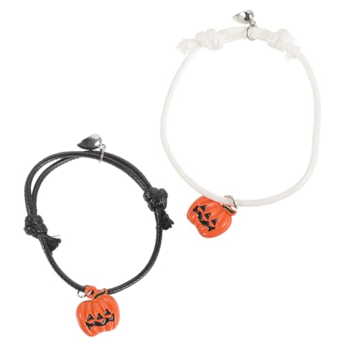 BESPORTBLE 2 Stck Teiliges Halloween Armband mit Pumpkin Charm Dekoratives Charm Armband für Mädchen Leichtes Schmuckset Langlebig Farbenfroh für Halloween und Weihnachten von BESPORTBLE