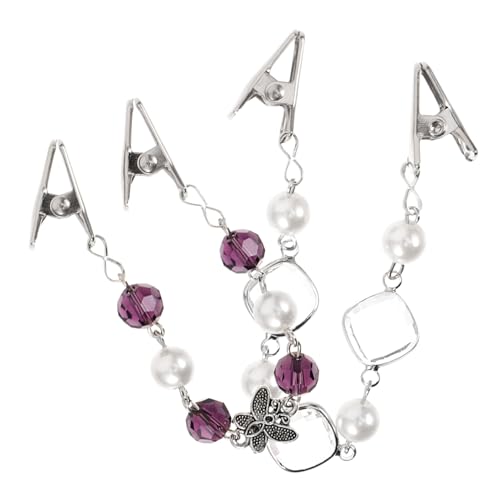 BESPORTBLE 2 Stck Teiliges Metall Shawl Clips mit und Perlen Dekorative Cardigan Clips für Pullover Kleider Schals Cinch Verschlüsse für Damen Eleganter Schmuck für Zufällige Farbe von BESPORTBLE