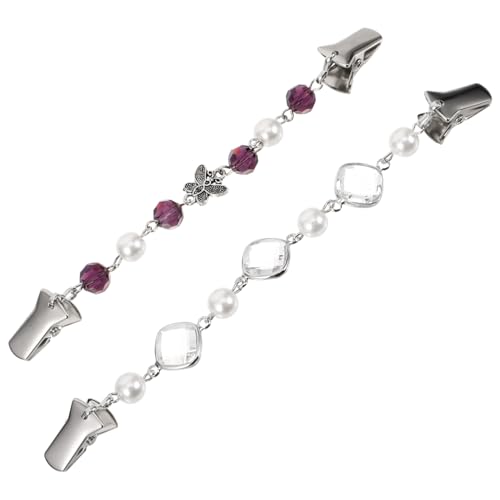 BESPORTBLE 2 Stck Wunderschöner Strickjacken Clip mit und Perlen Modischer Metall Cardigan Clip für Damen Robustes Design Einfach Anzulegen Zufällige Farbe Zufällige Farbe von BESPORTBLE