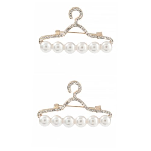 BESPORTBLE 2 Stck. Alloy Brosche Hänger Form mit Kunstperlen Anstecknadel für Damen Herren Accessoire für Kleidung Besondere Anlässe von BESPORTBLE
