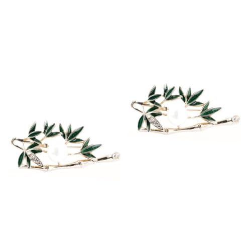 BESPORTBLE 2 Stck. Bambus Form Brosche mit Stilvolle Anstecknadel für Frauen Dekoration für Kleidung für Schals Pullover Taschen Modisches Accessoire für Outfit von BESPORTBLE