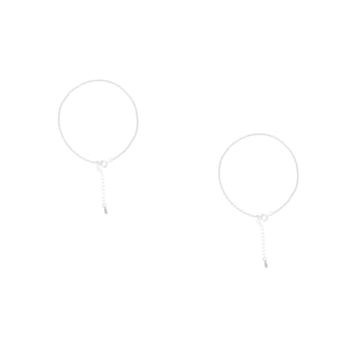 BESPORTBLE 2 Stck. Damen Fußkette Silber Verstellbar Elegantes Fußschmuck Design Modisches Fußband für Sommer für Frauen Hypoallergen Komfortabel von BESPORTBLE