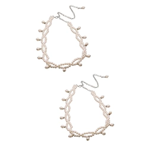 BESPORTBLE 2 Stck. Damen Perlen Taillenkette Verstellbarer Gürtel für Outfits Bauchdekoration für Strandpartys Besondere Anlässe Einzigartiger Schmuck mit Kunstperlen von BESPORTBLE
