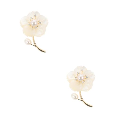 BESPORTBLE 2 Stck. Dekorative Blumenbrosche Gelb Perlen Corsage für Muttertag Stilvolle Anstecknadel Modisches Accessoire für Damen als für Freunde und Familie von BESPORTBLE