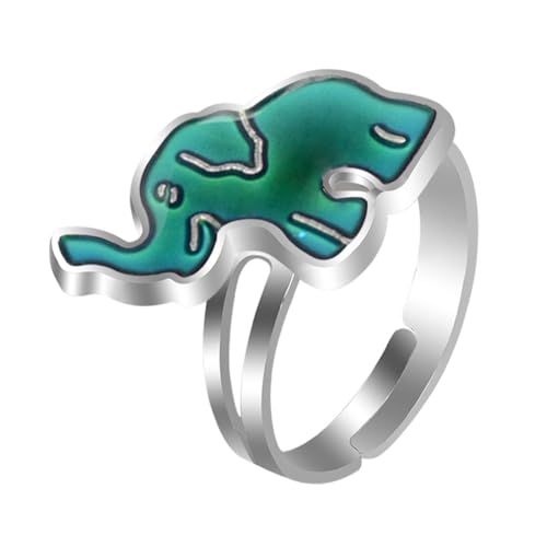 BESPORTBLE 2 Stck. Einzigartiger Thermochromischer Finger Ring Verstellbarer Cartoon Ring für Kreatives für Stimmungswechsel für Freunde Familie von BESPORTBLE