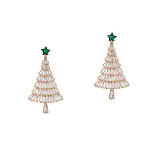 BESPORTBLE 2 Stck. Goldfarbene Weihnachtsbaum Brosche aus Legierung Leichter Festlicher Schmuck für Damenkleidung Vielseitiger Xmas Anstecker für Pullover Mäntel Taschen und Festliche Anlässe von BESPORTBLE