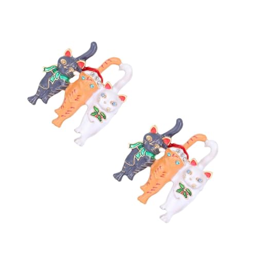 BESPORTBLE 2 Stck. Kreative Katzenbrosche Eleganter Anstecker für Accessoire für Shirts Perfektes für Freunde Familie von BESPORTBLE
