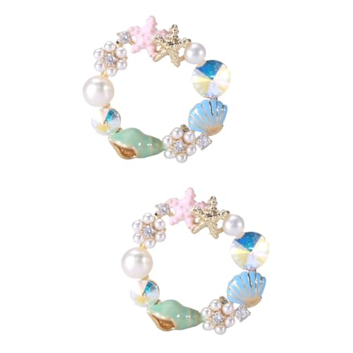 BESPORTBLE 2 Stck. Kreative Meeresstern Brosche mit Perlen Einlage Stilvolle Brustnadel für Strand Accessoire Dekoration für Kleidung Taschen Schals von BESPORTBLE