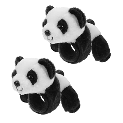 BESPORTBLE 2 Stck. Kuscheltier Slap Armbänder Panda Plüsch Slap Bänder für Kindergeburtstag Party Tier Thema Sicher und Bequem für Feiern und Dekorationen von BESPORTBLE