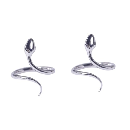 BESPORTBLE 2 Stck. Schlangenring Hochwertigem Sterling Silber Verstellbarer Finger Ring für Damen Herren Kreatives Elegantes Design für Partys Besondere Anlässe Glänzende Hautfreundliche von BESPORTBLE