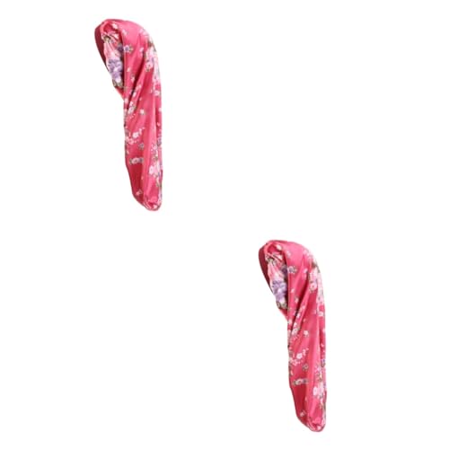 BESPORTBLE 2 Stck. Schlauch Haarschlafmütze Imitat Seide Elastisch Bedruckt Komfortabel für Frauen für Ordentliche Frisur Beim Schlafen Weinrot von BESPORTBLE