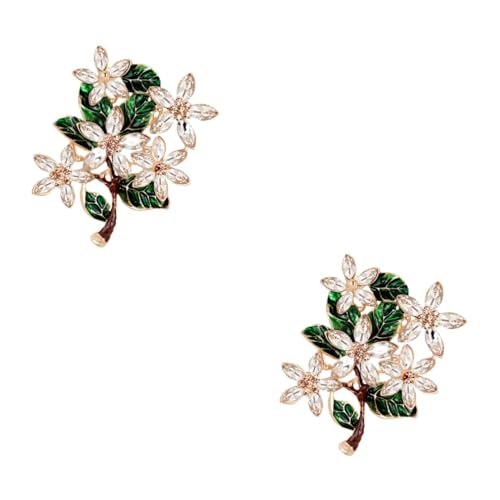 BESPORTBLE 2 Stck. Vintage Blumenbrosche Langlebigem Legierungsmaterial Elegantes Accessoire für Frauen für Hochzeiten Partys Alltagskleidung mit Einfachem Verschluss Einzigartigem Design von BESPORTBLE