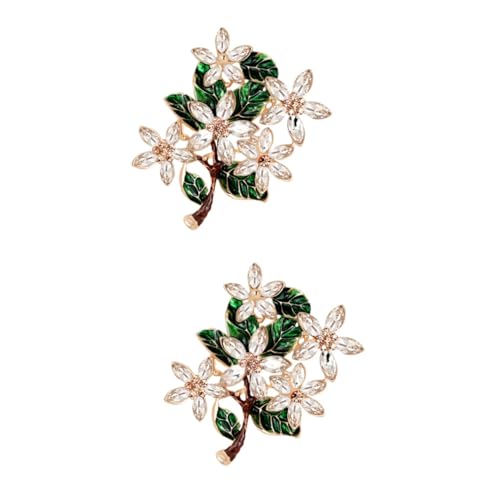 BESPORTBLE 2 Stck. Vintage Blumenbrosche Langlebigem Stilvolle Emaille Anstecknadel für Hochzeiten Partys Besondere Anlässe Perfektes Accessoire für Kleidung Hüte Schals von BESPORTBLE