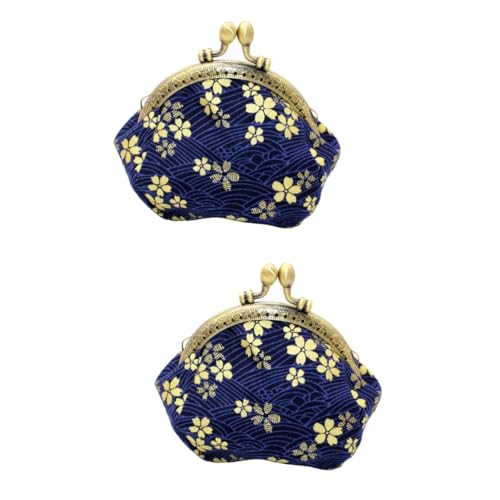 BESPORTBLE 2 Stck. Vintage und Stilvolle Münzbörse mit Kirschblüten Prägung Heißgeprägte Geldbörse aus Langlebigem Material Kompakte Aufbewahrungstasche für Damen Einzigartiges Japanisch von BESPORTBLE