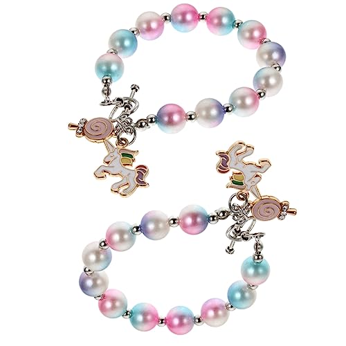 BESPORTBLE 2 Stück Anhänger Armband für Frauen Modisches Perlenarmband Handgefertigter Schmuck mit Verarbeitung für an Freunde Familie von BESPORTBLE